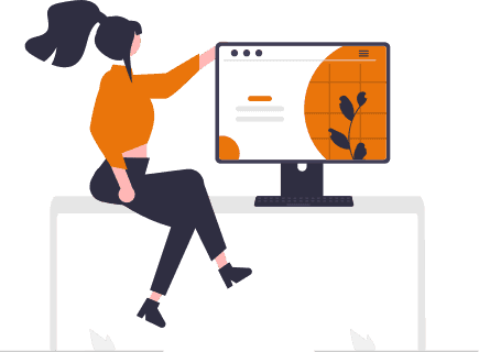 Person designing a website