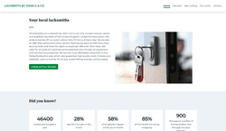 Website preview for Locksmith by John G & Co